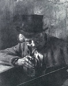 De oude drinker door Lovis Corinth